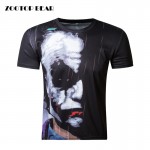 ZOOTOP BEAR New half face Joker 3d t shirt funny character joker Brand clothing design 3d t-shirt summer style tees top print