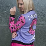 Zohra 2016 Fall Winter 3D Printed Donuts Womens Bomber Jacket Outwear full Sleeve Short Paragraph Baseball Coats Fashion Jackets