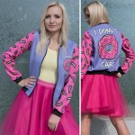 Zohra 2016 Fall Winter 3D Printed Donuts Womens Bomber Jacket Outwear full Sleeve Short Paragraph Baseball Coats Fashion Jackets