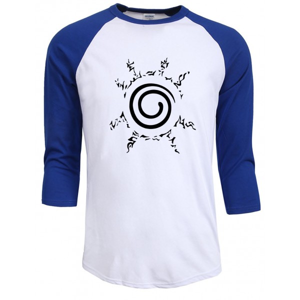 anime t shirts brand blood youth uzumaki naruto print men t shirt 2017 summer autumn funny raglan sleeve 100% cotton clothing