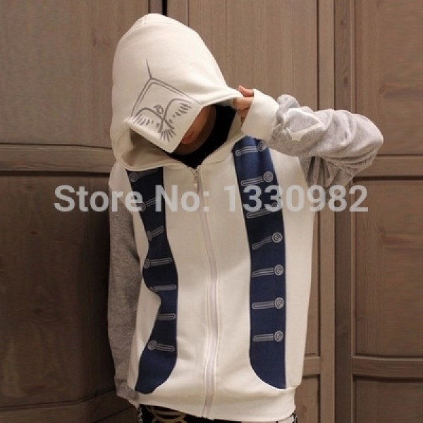 assassins creed III 3 hoodie autume costume men jacket hoodies fantasia infantil cosplay winter sweatshirt