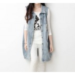 autumn 2016 new fashion plus size S-5XL Vintage Hole denim street clothing for women female  long  Outerwear jacket 093D 45