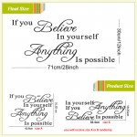 believe in yourself home decor creative quote wall decal zooyoo8037 decorative adesivo de parede removable vinyl wall sticker