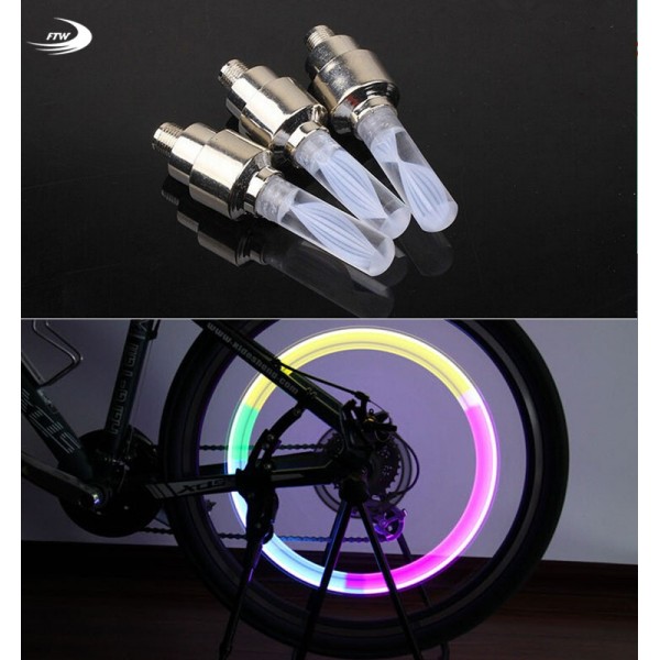 bike lights mtb mountain road bike bicycle lights LEDS Tyre Tire Valve Caps Wheel  spokes LED Light 7color auto lamp lamps BL07