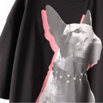 breetrendy Women Fashion Cute Dog Print T Shirt Short Sleeve Casual tee tops