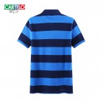 cartelo genuine brand men's fashion business casual cotton lapel Korean Slim striped