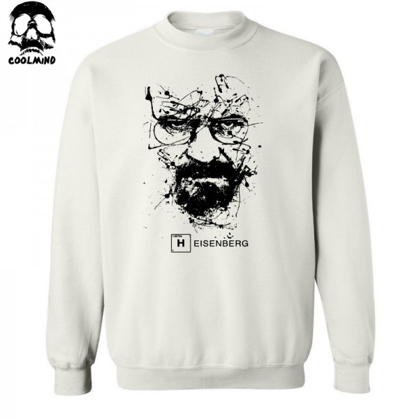 casual cool fashion breaking bad print  mens hooides and sweatshirts 2017 Cotton blend men heisenberg crewneck sweatshirt C01