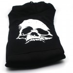 cotton Blend SKULL print men Hoodies with hat fleece casual loose men pullover hooded skull sweatshirt for man 2016 H01