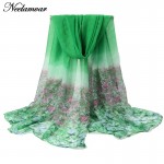 fashion shivering flowers voile scarf women Autumn and Winter thin long shawl echarpe ladies brand scarves Arabic hijab big size