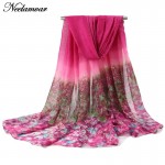 fashion shivering flowers voile scarf women Autumn and Winter thin long shawl echarpe ladies brand scarves Arabic hijab big size