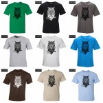 fashion short sleeve owl printed men tshirt cool funny men's tee shirts tops men T-shirt cotton casual mens t shirts T01