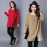 fashion spring autumn style cotton linen vintage plus size casual loose t shirt women t-shirt blusa femininas 2017 tops