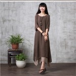 fashion spring autumn summer style cotton linen plus size women casual loose long dress party vestidos femininos 2017 dresses