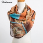 fashion women's chiffon cashew scarves new arrival 2017 Autumn and Winter casual wraps echarpe long silk feeling scarf ladies