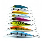 free shipping 8 colors 10 cm  9.4 g Fishing Lure Minnow Hard Bait with 2 Fishing Hooks Fishing Tackle Lure 3D Eyes