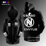 free shipping CSGO Gaming Team Envyus Team zipper hoodies sweatshirt fleece cardigan jacket