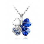free shipping charm women accessories  Austrian Crystal lover 4 four Leaf Leaves Clover necklace pendant fashion jewelry