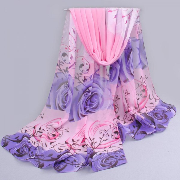 from india promotion 2017 rose print chiffon polyester scarves woman thin shawl turban belt hijab fashion arabic scarfs wrap qsr