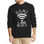 funny clothing Home Is Where The Wifi Is men sweatshirt new fashion autumn winter hoodies cool fashion casual style tracksuit