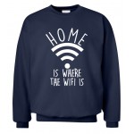 funny clothing Home Is Where The Wifi Is men sweatshirt new fashion autumn winter hoodies cool fashion casual style tracksuit