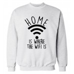 funny clothing Home Is Where The Wifi Is men sweatshirt new fashion autumn winter hoodies cool fashion casual style tracksuit