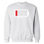 funny men sweatshirt unique Battery design 2016 autumn winter style man hoodies casual fleece slim fit hooded hip hop streetwear