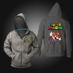 game painting super Mario men sweatshirt zipper hoodies men comfortable cotton men casual cardigan homme