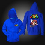 game painting super Mario men sweatshirt zipper hoodies men comfortable cotton men casual cardigan homme