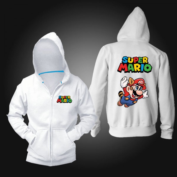 game painting super Mario men sweatshirt zipper hoodies men comfortable cotton men casual cardigan homme