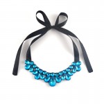 hlkt 2016 acrylic resin crack accessories flower necklace & pendant statement necklace gift wholesale dress collocation necklace