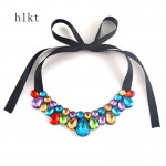 hlkt 2016 acrylic resin crack accessories flower necklace & pendant statement necklace gift wholesale dress collocation necklace
