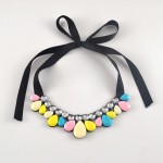 hlkt 2016 acrylic resin crack accessories flower necklace & pendant statement necklace gift wholesale dress collocation necklace