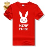 hot lovely t shirt DVA t shirt D.VA NERF THIS! Words printing high quality cotton t shrit ac229