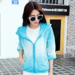 hot sell 2017 Summer fashion rainbow color Sun UV Protection Clothing Female Hooded Jacket Thin Breathable Beach Cardigan coats