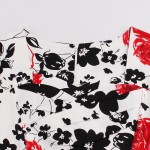 iiiher Brand Retro Vintage Women Dress Rockabilly Party Floral Print Swing Summer Dresses Elegant Tunic Vestidos