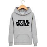 in Star Wars Sweatshirts Gray/Black Long Sleeve Hoodies Men 2016 Autumn,Winter Male Sweatshirt Teenage for Young Men