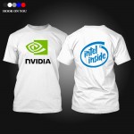 intel Nvidia Men t shirt Geforce GTX game men T-shirt camisetas Computer Peripherals fashion novelty