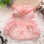 kids sunscreen clothing for girl waterproof jacket and coats Spring Summer children outerwear jackets baby girls bolero raincoat