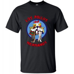 male T Shirts Tops brand clothing hipster 2017 Breaking Bad LOS POLLOS Hermanos Men T Shirt Funny Chicken Brothers streetwear