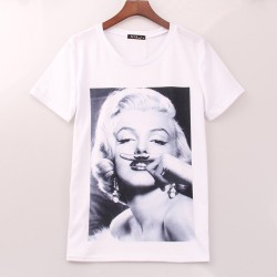 marilyn monroe 2016 brand T-shirts for women kawaii clothes tee shirt femme tshirts top women t shirt summer style tops poleras