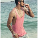 men bodybuilding tank top Undershirts loose cotton soft stretchable brand style fashion hip hop men vest singlet