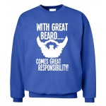 men sweatshirt With Great Beard Comes Great Responsibility 2016 autumn winter hoodies streetwear  high quality tracksuit  