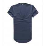 men's brand V neck sexy T-shirt men cotton lycra t-shirts Short Sleeve Tops Tees Men's T-shirt  2016 New Mens Summer designer