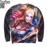 new 2016 autumn/winter cartoon 3D graphic sweatshirts funny print long sleeves novelty crewneck hoodies men sudaderas 3d hombre