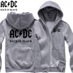 new 2017 free shipping ACDC AC/DC rock band back in black Australian Mlalcolm Young print letters man cardigan