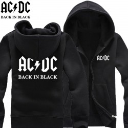 new 2017 free shipping ACDC AC/DC rock band back in black Australian Mlalcolm Young print letters man cardigan