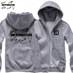 new 2017 free shipping I LOVE One Direction members' signature Niall Zayn Liam Harry Louis Handwriting man  cardigan