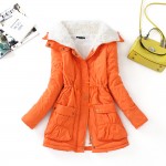 new 2017 winter cotton coat women slim plus size outwear medium-long wadded jacket thick hooded cotton wadded warm cotton parka