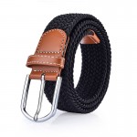 new 39 -color stretch woven elastic belt wholesale woman belt canvas belt male casual jeans belt