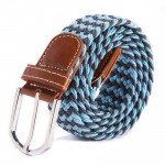 new 39 -color stretch woven elastic belt wholesale woman belt canvas belt male casual jeans belt